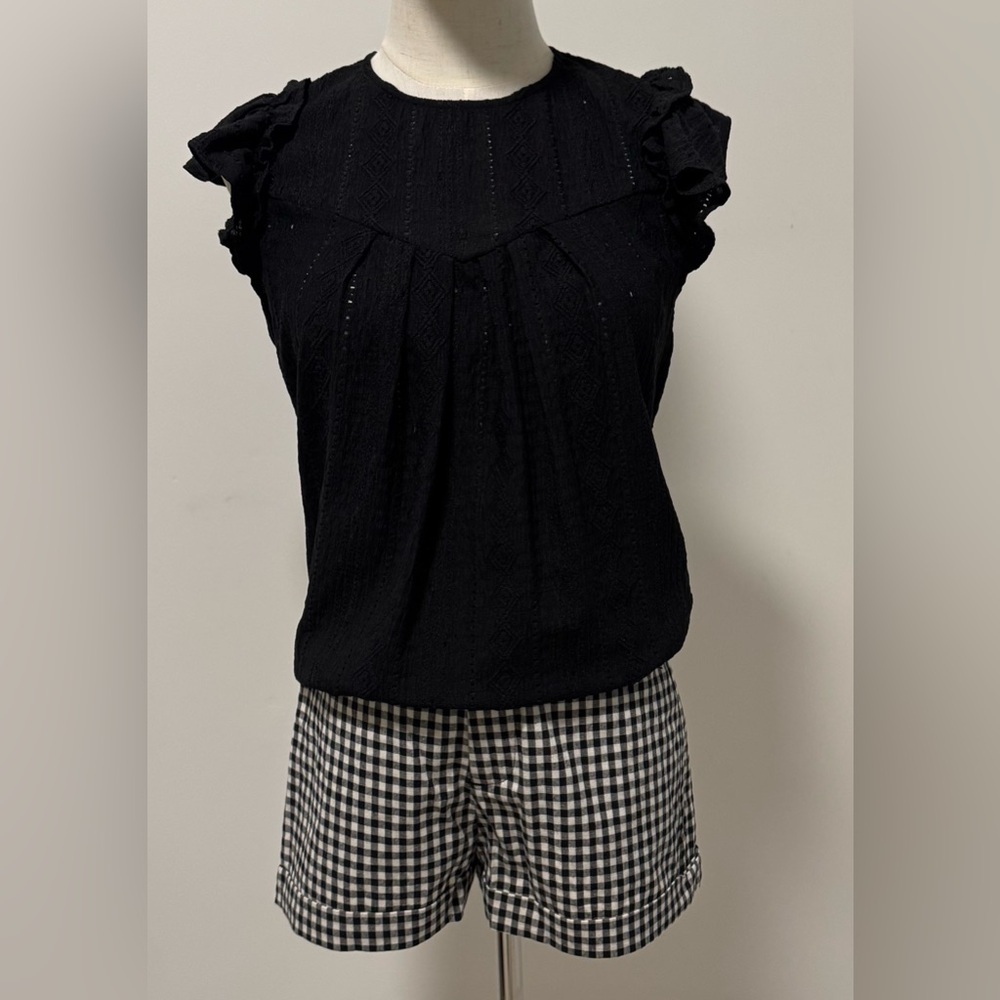 THE KORNER Black & White Gingham Shorts – NWT Size 2 (EUR 36) (0018) - Picture 2 of 8